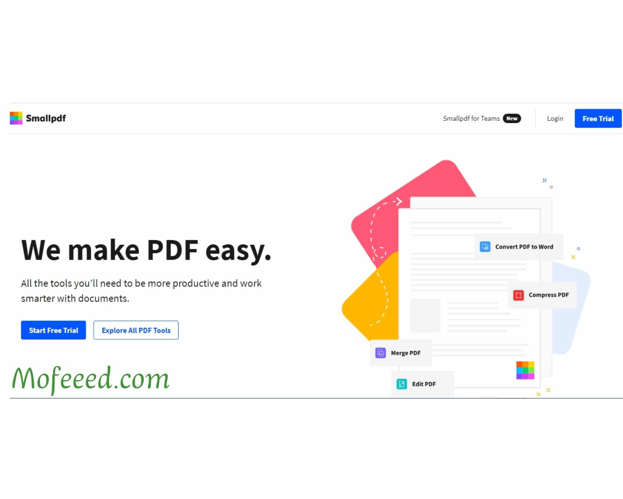 smallpdf، افضل اداة دمج ملفات PDF، دمج ملفات PDF