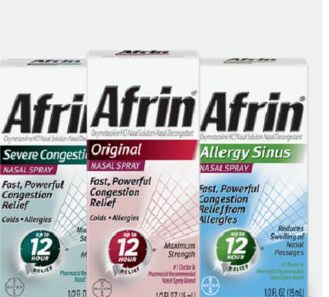 دواء افرين Afrin دواعي الاستعمال والآثار الجانبية