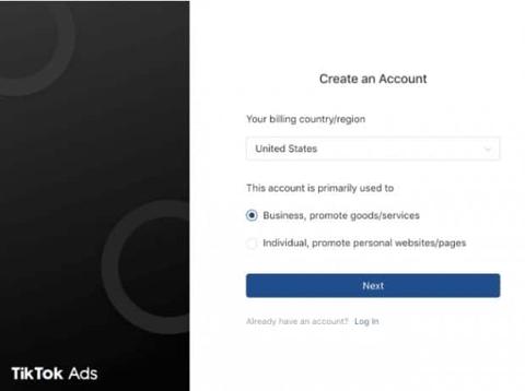 انشاء حساب في TikTok ads